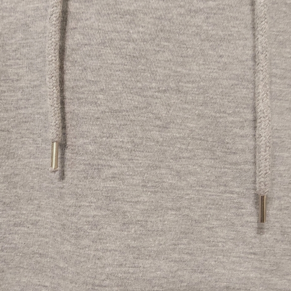 Derek Heart Cropped Hooded Sweat Shirt with Red Sleeve Stripes size Small - Picture 4 of 9